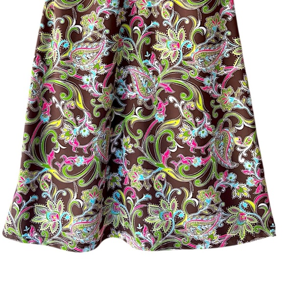 ATHLETA | SHOREBREAK SWIM DRESS LIKE NEW BROWN & PINK PAISLEY | LARGE - Picture 5 of 11